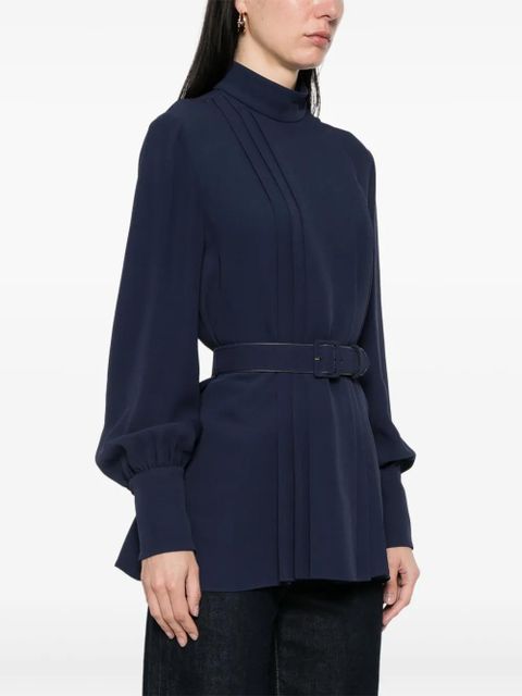 Valentino Garavani cady belted blouse - Blue - zdjęcie produktu nr 2