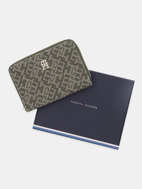 Tommy Hilfiger portfel damski kolor zielony AW0AW17736