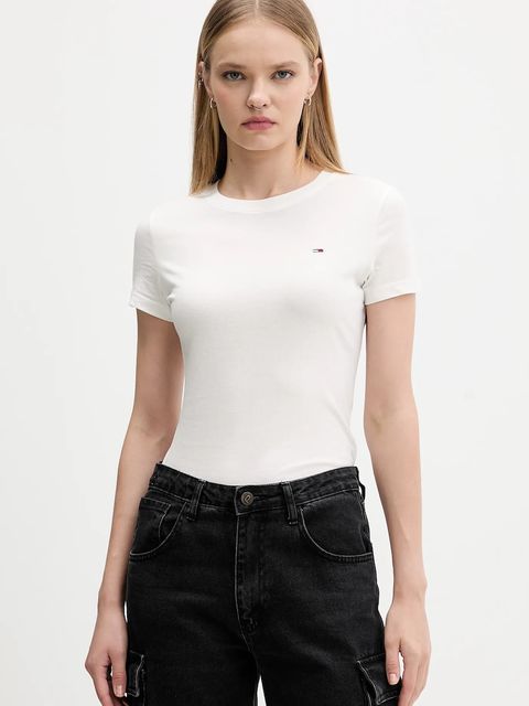 Tommy Jeans t-shirt bawełniany 3-pack damski kolor różowy DW0DW22175 - zdjęcie produktu nr 2