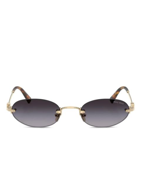 Miu Miu Eyewear oval-frame sunglasses - Gold