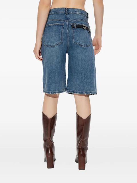 Coperni logo-belt shorts - Blue