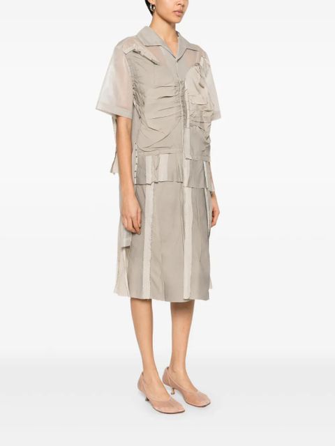 Maison Margiela panelled midi dress - Neutrals