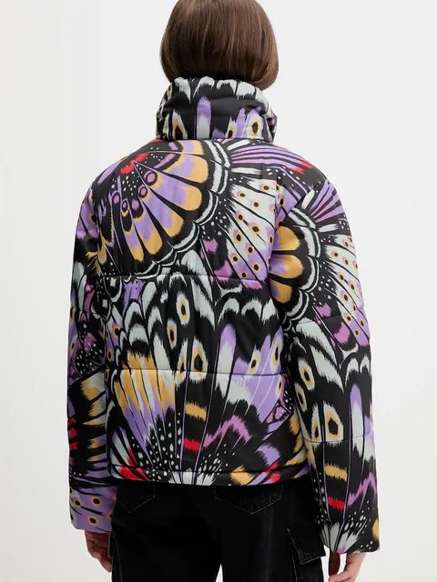 adidas kurtka x Farm Rio kolor czarny zimowa oversize JL8611 - zdjęcie produktu nr 2