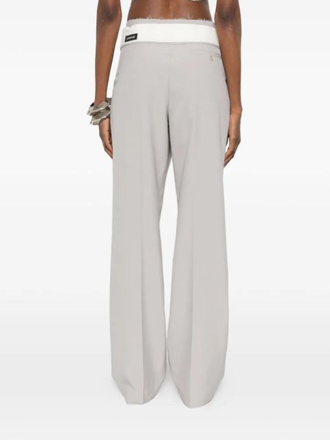 MM6 Maison Margiela asymmetric-waistband trousers - Grey