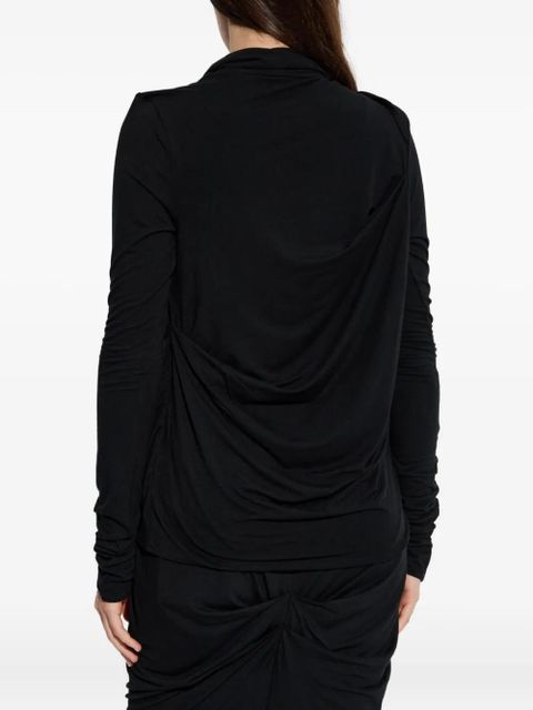 ENTIRE STUDIOS long-sleeve draped top - Black
