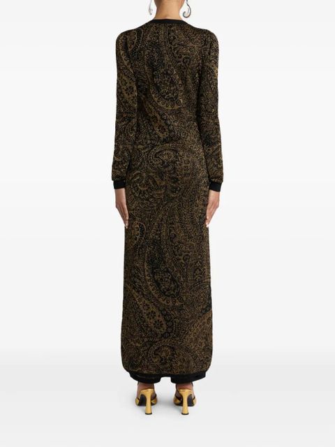 ETRO metallic paisley long cardigan - Black - zdjęcie produktu nr 2