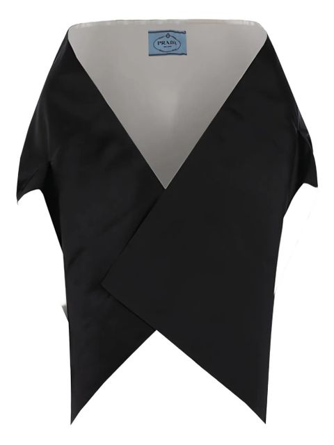 Prada arm-slits satin stole - Black - zdjęcie produktu nr 1