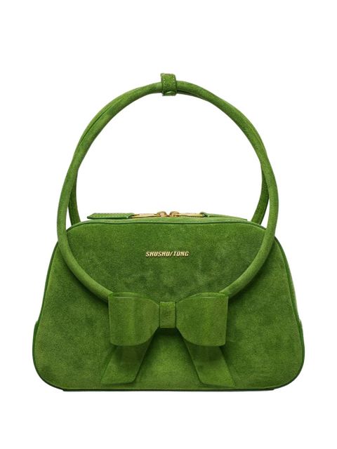 SHUSHU/TONG bow-detail ring-handle shoulder bag - Green - zdjęcie produktu nr 1