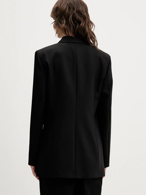 HUGO marynarka kolor czarny dwurzędowa gładka 50547195 - zdjęcie produktu nr 2