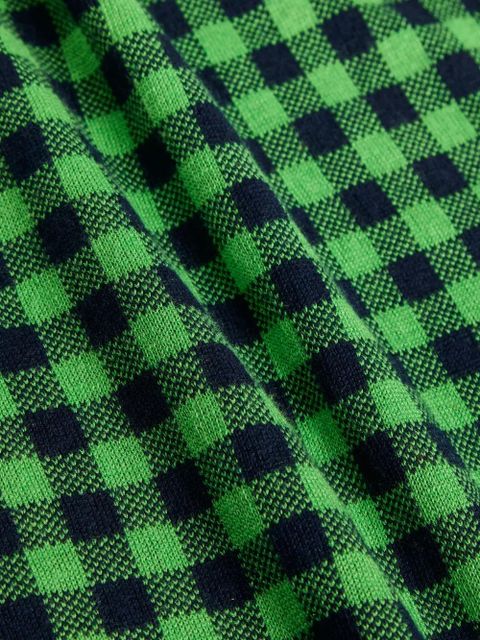 Guest In Residence checked midi skirt - Green - zdjęcie produktu nr 2