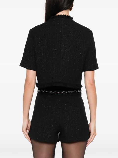 Maje fringed-embellished jacket - Black