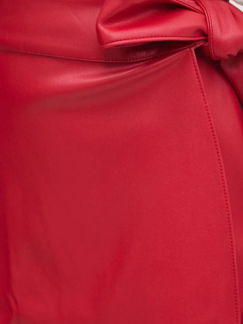 Never Fully Dressed spódnica Vegan Leather Mini Jaspre Skirt kolor czerwony mini ołówkowa NFDSK540