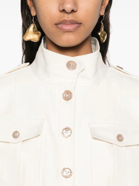 TOM FORD stand-up collar cropped jacket - Neutrals