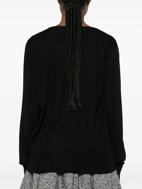 Vivienne Westwood orb-embroidered wool top - Black