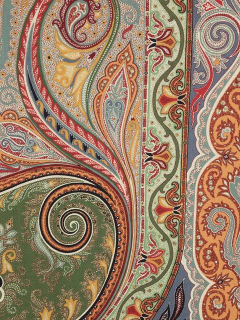 ETRO paisley-print wool-blend scarf - Green - zdjęcie produktu nr 2