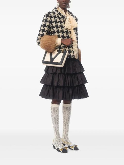 Valentino Garavani ruffled taffeta skirt - Black