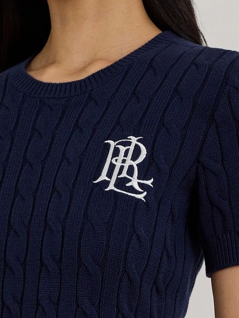 Lauren Ralph Lauren sweter bawełniany damskie kolor granatowy lekki 200P07025
