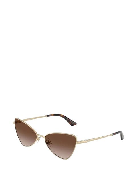 Jimmy Choo pearl-embellished cat-eye sunglasses - Gold - zdjęcie produktu nr 2