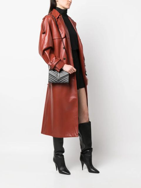 Saint Laurent Cassandre leather wallet-on-chain - Black - zdjęcie produktu nr 2