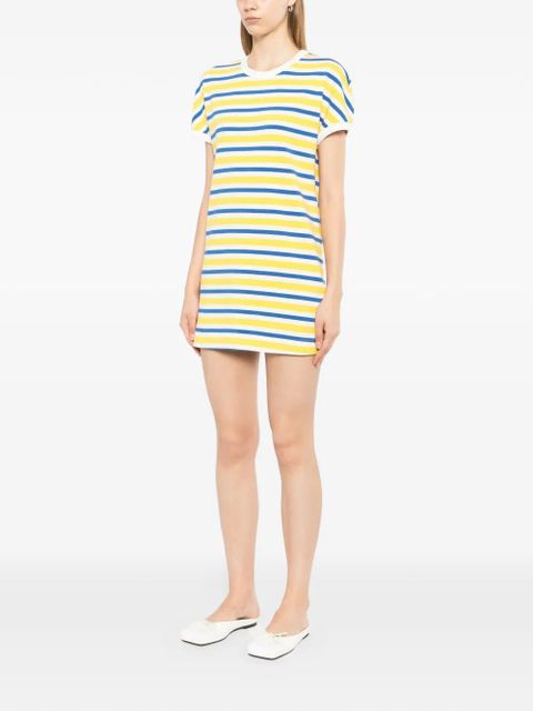 MM6 Maison Margiela striped short-sleeve dress - Yellow