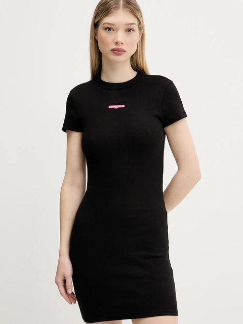 Tommy Jeans sukienka kolor czarny mini dopasowana DW0DW21186 - zdjęcie produktu nr 1