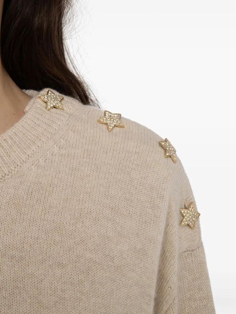 Zadig&Voltaire Swyna LC Bijoux star-embellished sweater - Neutrals