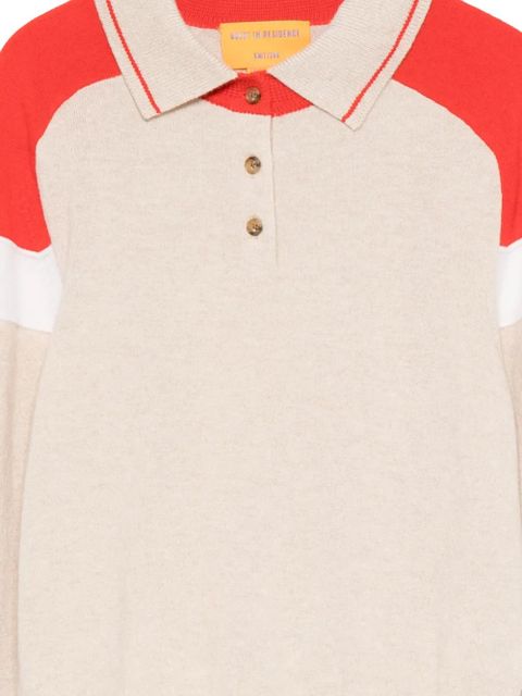 Guest In Residence Alpine Collegiate cashmere polo top - Neutrals - zdjęcie produktu nr 2