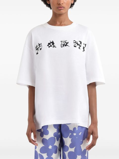 Marni logo print T-shirt - White