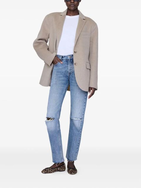 ANINE BING Jamie leopard-patterm flats - Brown