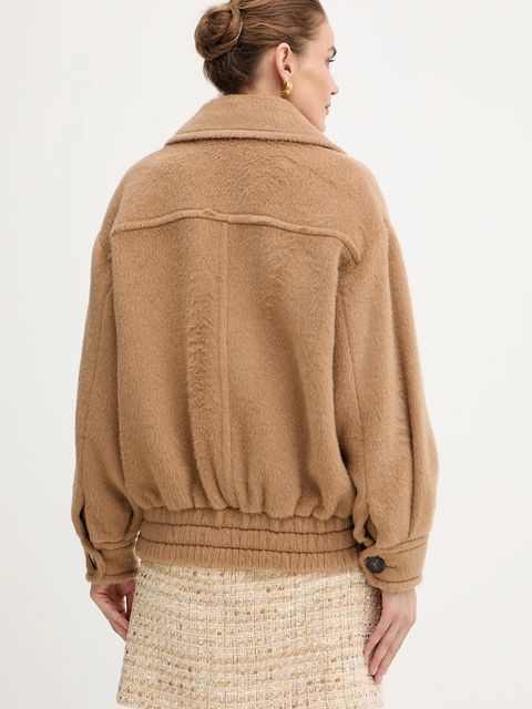 Luisa Spagnoli płaszcz wełniany kolor beżowy 542665