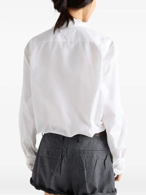 Prada triangle-logo long-sleeve shirt - White