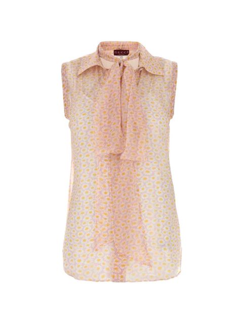 Gucci printed crepe shirt - Pink - zdjęcie produktu nr 1