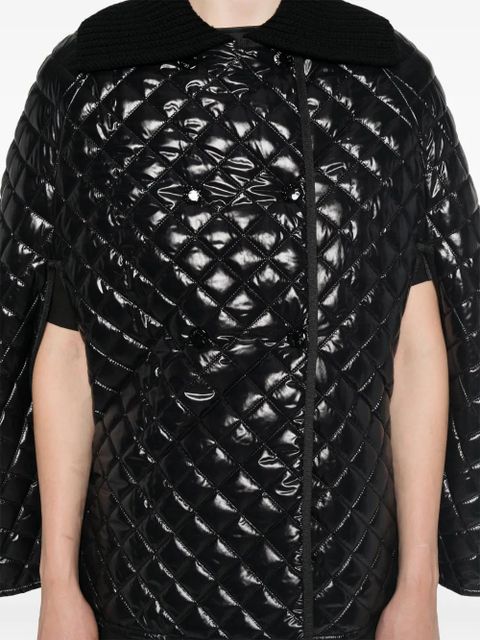 Moncler quilted down cape - Black