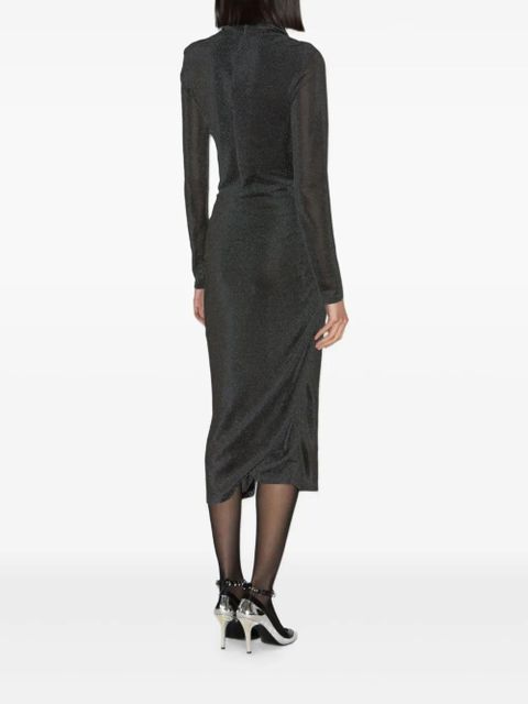 MARANT ÉTOILE Jenisa slit draped midi dress - Grey - zdjęcie produktu nr 2