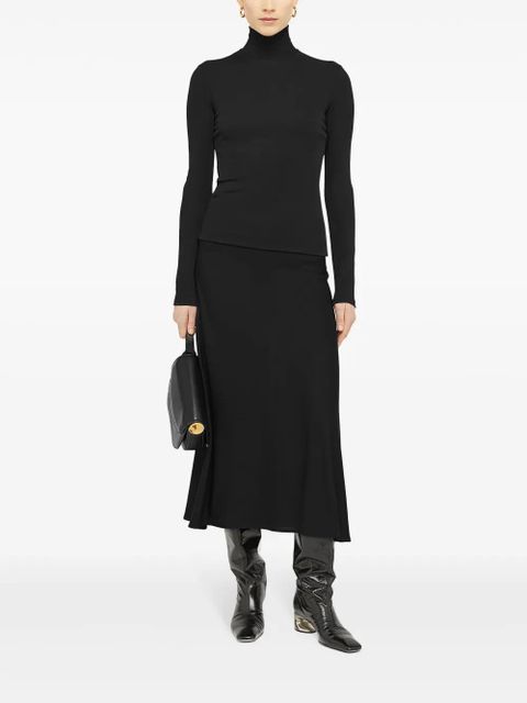 Jil Sander flared midi skirt - Black - zdjęcie produktu nr 2