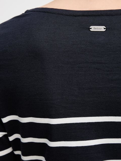 Barbour longsleeve bawełniany BRADLEY kolor granatowy LML0892