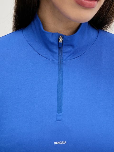 Pangaia longsleeve Plant-Stretch Zipped Long Sleeve Top damski kolor niebieski 10002426