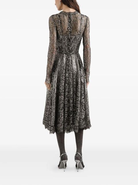 Dolce & Gabbana lamé lace midi dress - Black - zdjęcie produktu nr 2