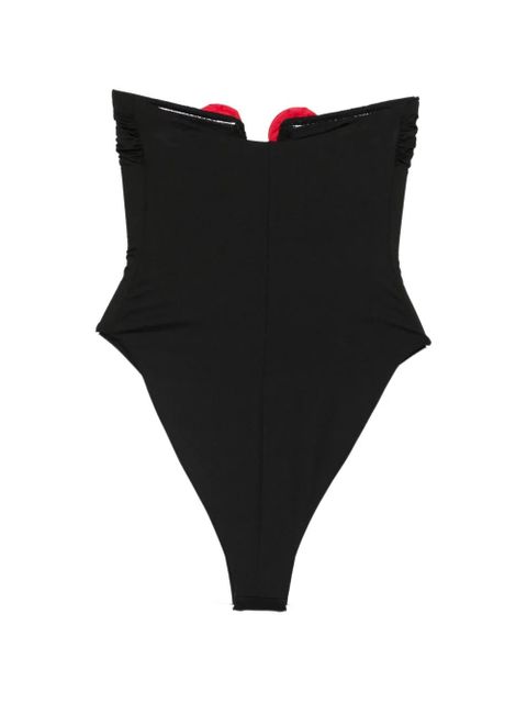 La Reveche Alya floral-appliqué swimsuit - Black - zdjęcie produktu nr 2
