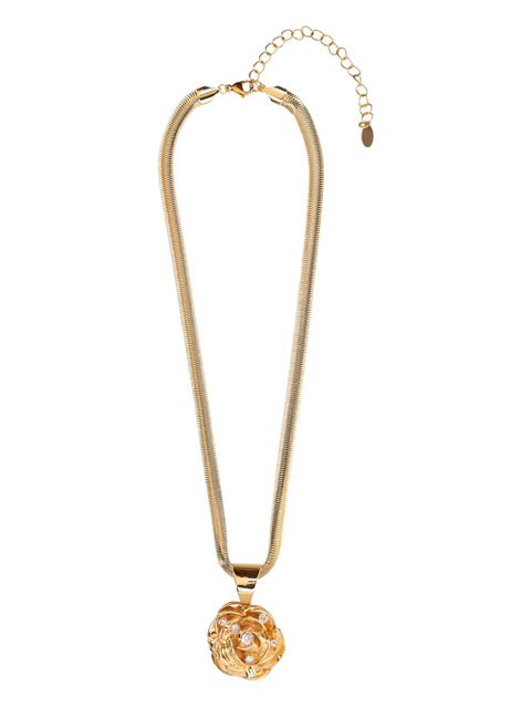 Magda Butrym rose-embellished pendant necklace - Yellow - zdjęcie produktu nr 1