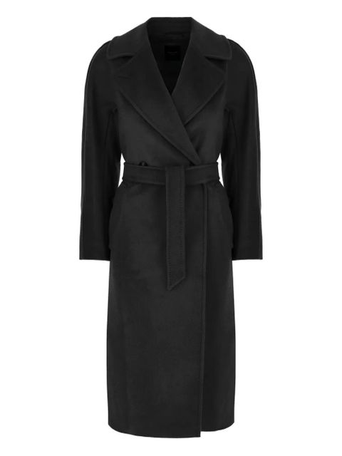 Weekend Max Mara belted wool double-breasted coat - Black - zdjęcie produktu nr 1