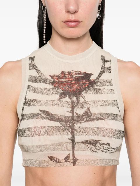 Jean Paul Gaultier Tattoo Marinière top - Neutrals
