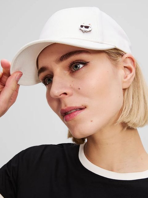 Karl Lagerfeld czapka z daszkiem bawełniana IKON - zdjęcie produktu nr 1