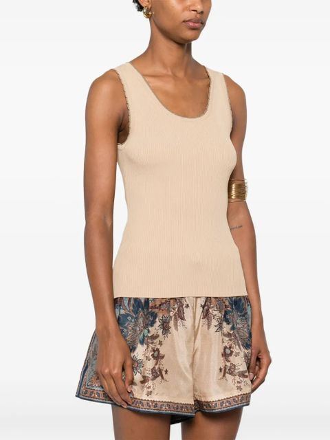 ZIMMERMANN Ascension Scallop tank top - Neutrals