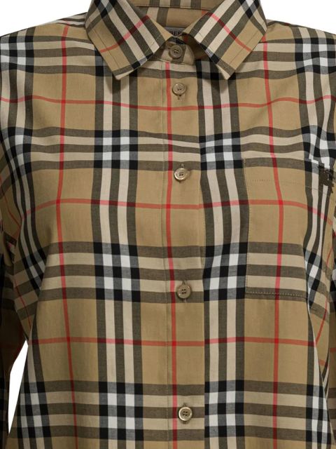 Burberry long-sleeved checked shirt - Neutrals