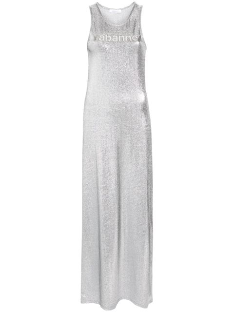 Rabanne metallic-finish sleeveless dress - Silver - zdjęcie produktu nr 1