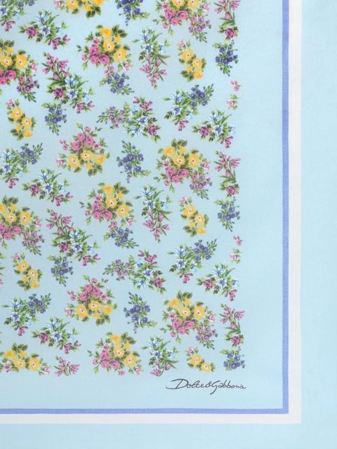 Dolce & Gabbana floral-print sarong - Blue - zdjęcie produktu nr 2