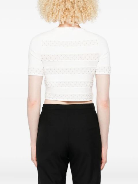 SANDRO embellished striped cardigan - Neutrals - zdjęcie produktu nr 2