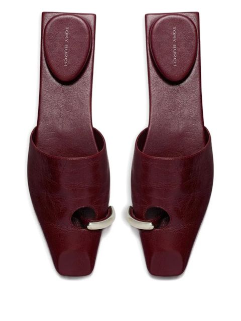 Tory Burch pierced mules - Red - zdjęcie produktu nr 2