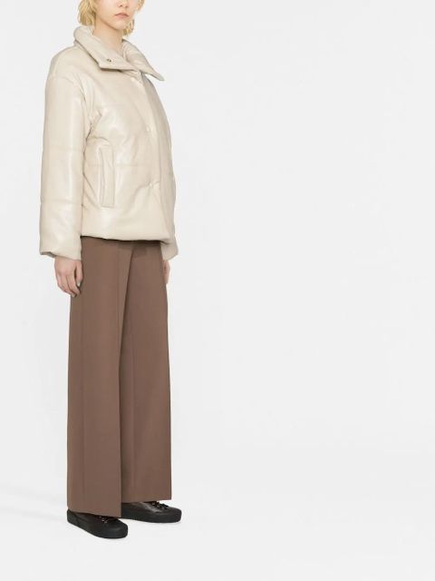 Nanushka faux-leather puffer jacket - Neutrals